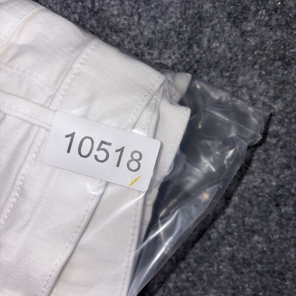 MOTHER  The Hustler Ankle Fray Jeans Womens Sz 29 White Fairest of them All Flaw - Picture 14 of 14